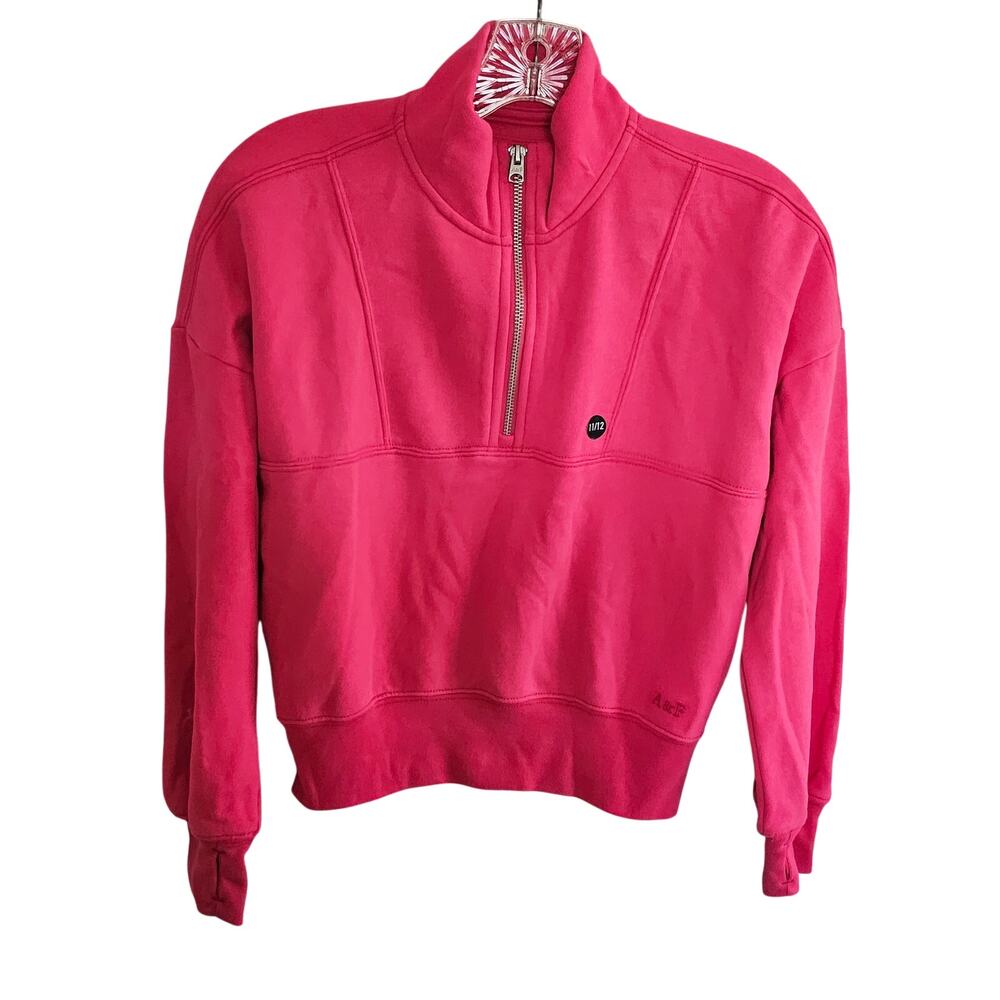 Abercrombie Kids Claudia Sweatshirt High Zip-Neck Pink, Size Girls 11/12 NWT